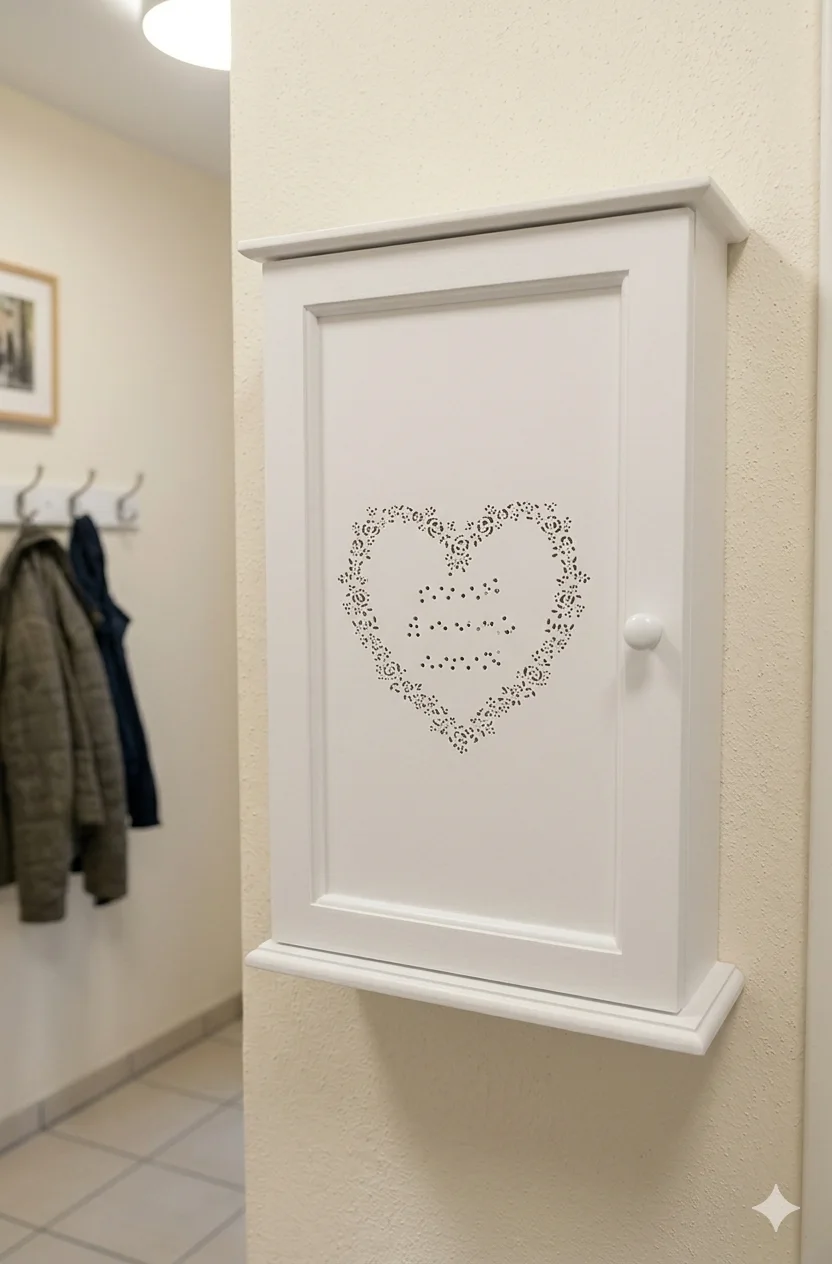 Boite à clé en bois décorative