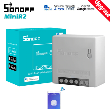 SONOFF Mini R2 – interrupteur intelligent Mini R2 Wifi eWeLink, minuterie, télécommande bidirectionnelle, bricolage, fonctionne avec Alexa Google Home,