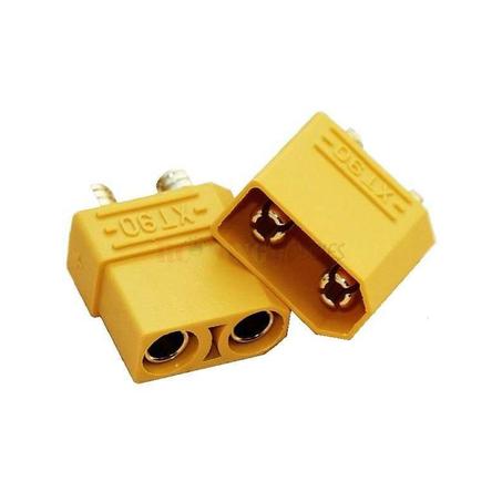 2 x Paire de Connecteur de batterie XT90 : Courant nominal de 90A pour une connectivité fiable et sécurisée