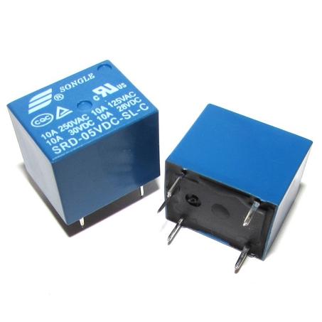 2 pièce Relais SRD-05VDC-SL-C  5V 10A 250VAC  5 broches