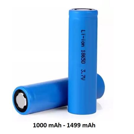 Batterie 3.7V  Li-ion 18650  1000mAh to 1500mAh (refurbished)