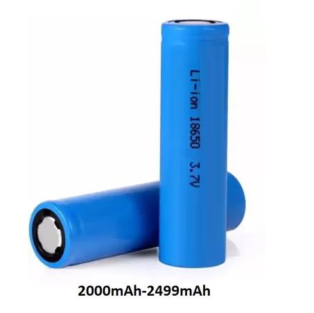 Batterie 3.7V  Li-ion 18650  2000mAh to 2500mAh (refurbished)