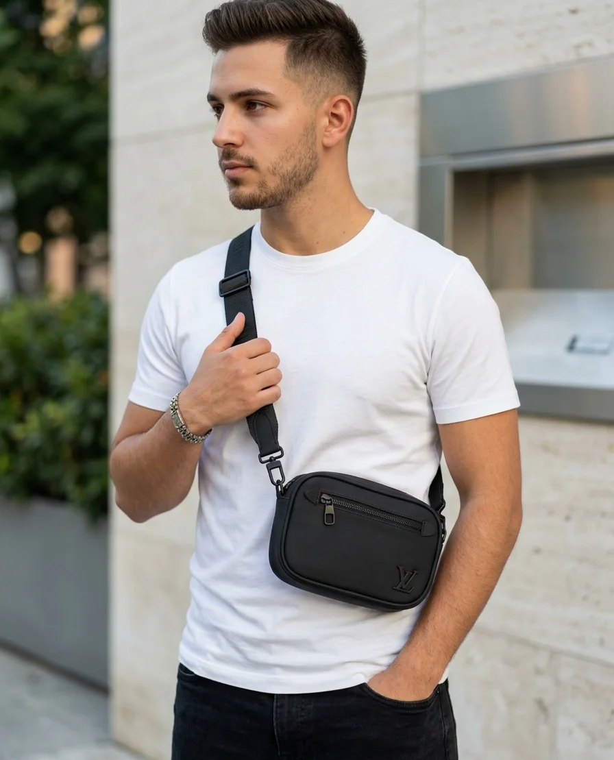 Sacoche Homme Premium LV – Élégance & Simplicité