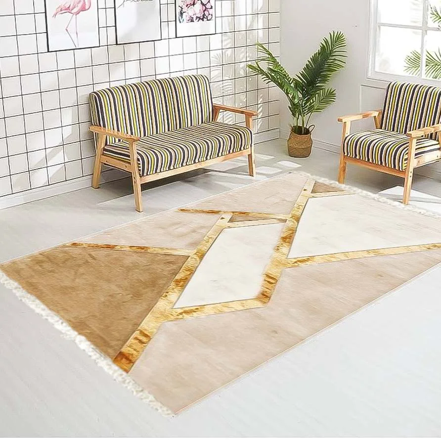 سجادة ليومينا بتصميم هندسي أنيق ولمسات ذهبية