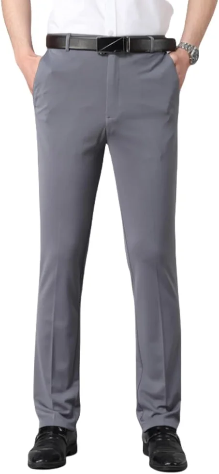 سروال كاجوال عصري للرجال من موتيم، بنطلون صيفي خفيف ورفيع ومرن للغاية مع جيوب على كلا الجانبين، بنطال بقصة مستقيمة، بيور بلاك