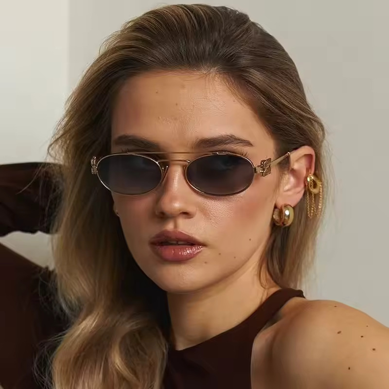 Lunettes De soleil ovales rétro pour femmes