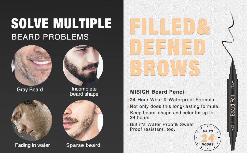 MISICH beard pencil filler  solve multiple beard problems