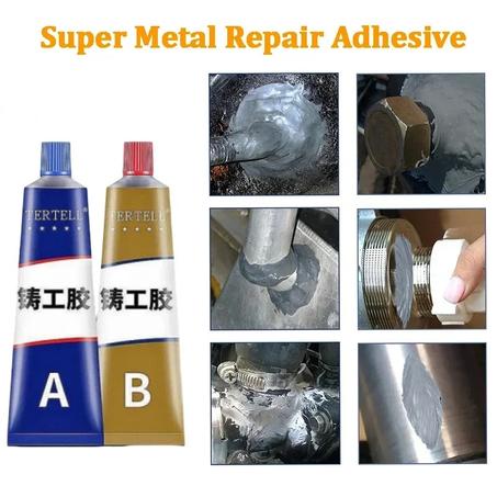 Super Metal Repair Glue Casting Iron Caulk High Strength Repairing Adhesive Heat Resistance Cold Weld Industrial Sealer Agent