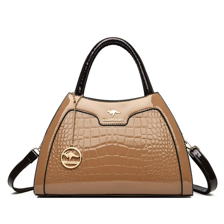 Sac à main luxe effet croco, design chic et intemporel.