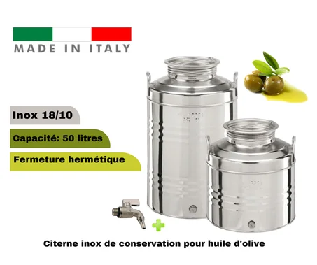 1‎8/10 برميل إيطالي الصنع  من الانوكس المقاوم للصدأ