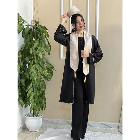 Robe Soutenance Noir et beige gold