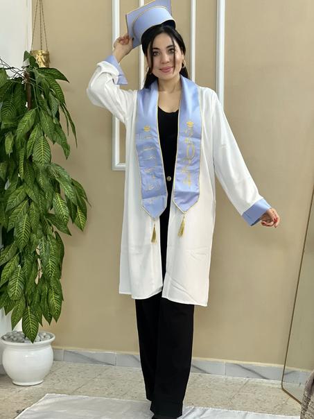 Robe Soutenance Blanc et Baby Bleu