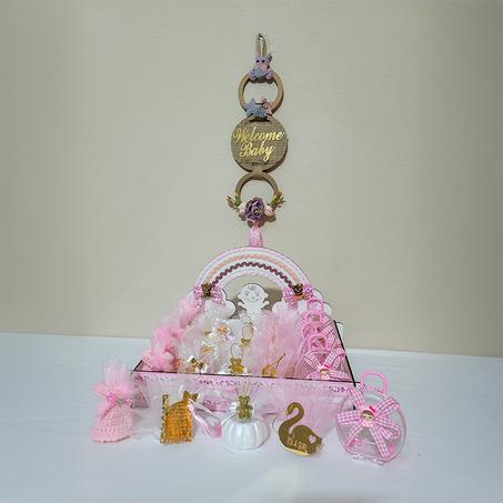 PLATEAU BEBE GIRL CHARGE 25P + cerceaux cadeau