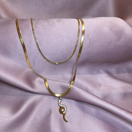 Collier Double Serpent