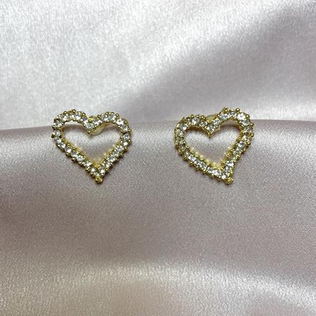 Boucle d'oreille coeur en doré