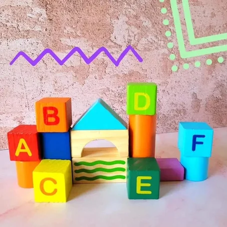 Jouet didactique éducatif, 51 pièces de blocs avec ABC