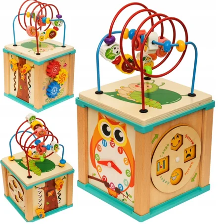 Le Cube Multifonction en bois 5 en 1 :