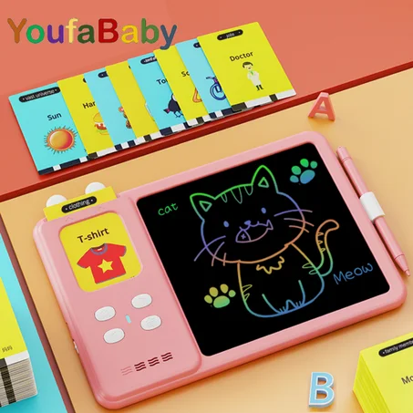 Cartes Flash King pour enfants, machine d'apprentissage de l'anglais avec 112 cartes et 224 mots flash audibles