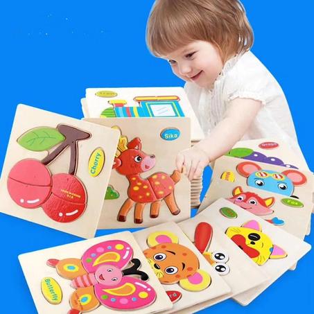 10 puzzles en bois à encastrements à seulement 159dhs