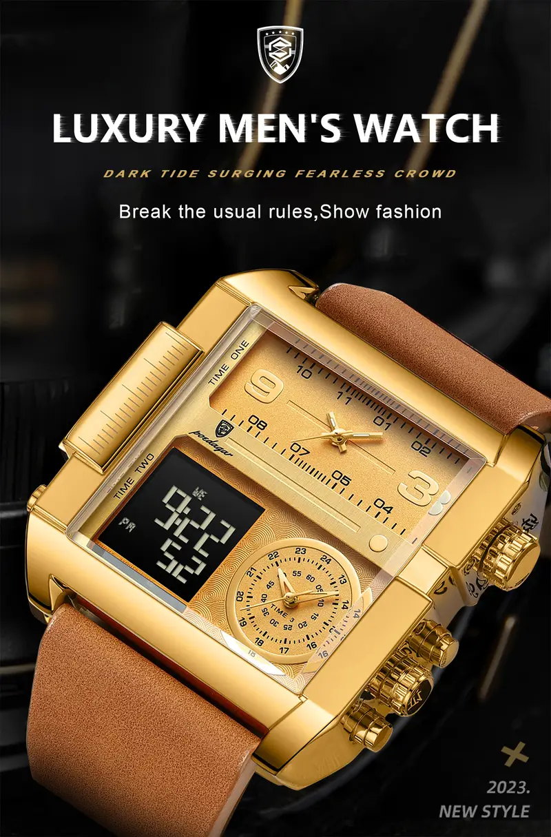 Montre à Quartz de Luxe pour Homme main image 1