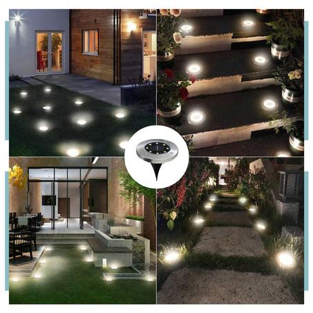 Spot Lumineux À Énergie Solaire Étanche Decorative Pour Les Jardin, Escaliers, Chemin, Et Les Terrasses (Pack De 4 Pièce)