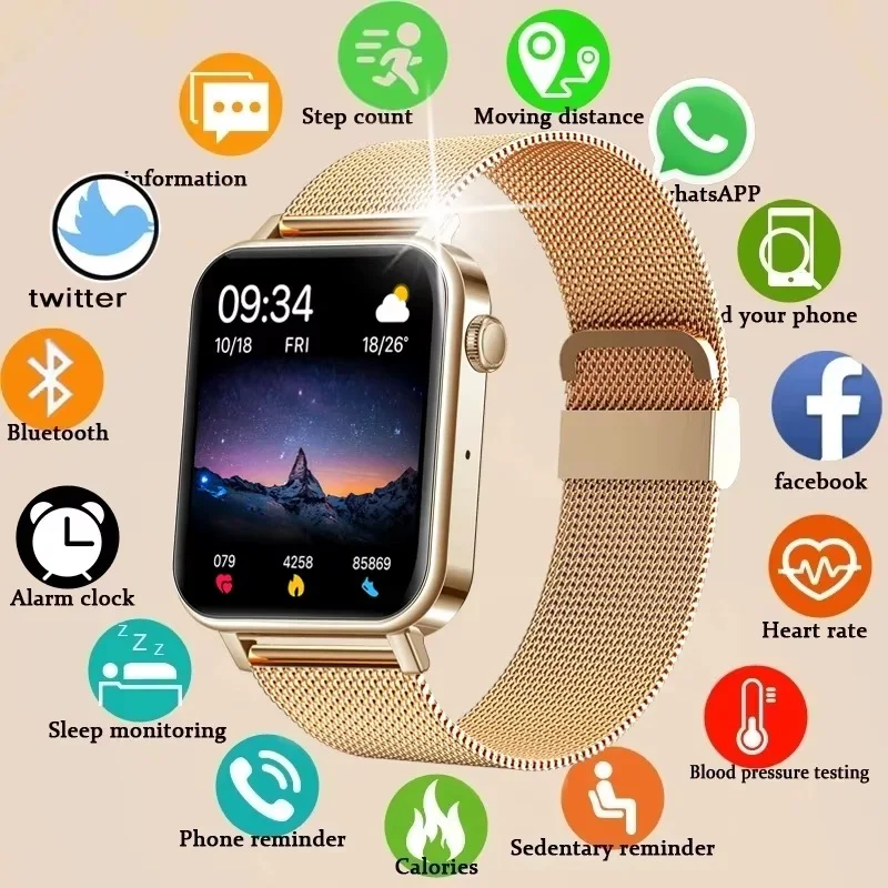SmartWatch GOLD Metal Bluetooth iOS & Android 40% OFF - CD