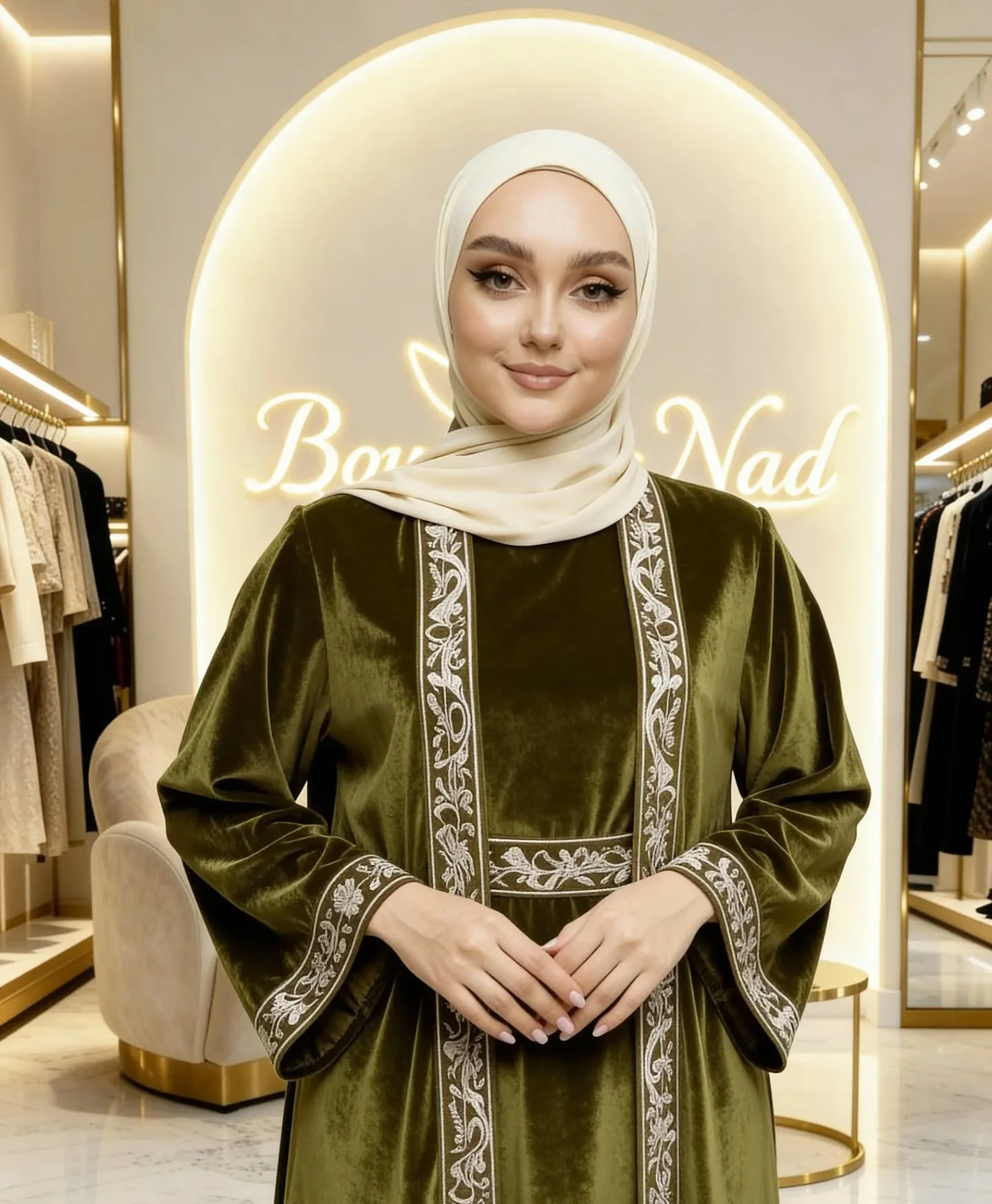 عباية فاخرة Velvet Royale – لمسة أناقة لا تُقاوَم