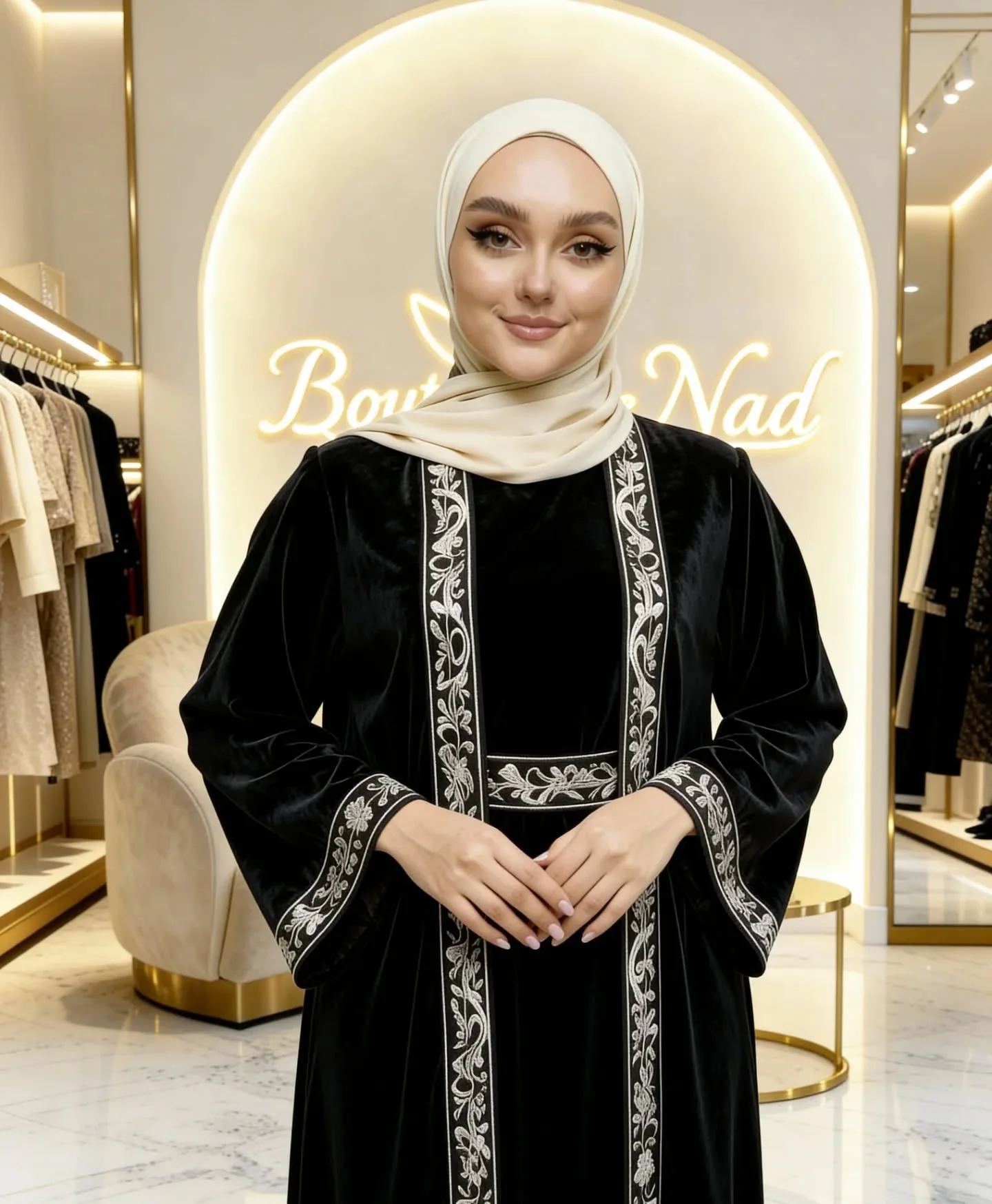 عباية فاخرة Velvet Royale – لمسة أناقة لا تُقاوَم