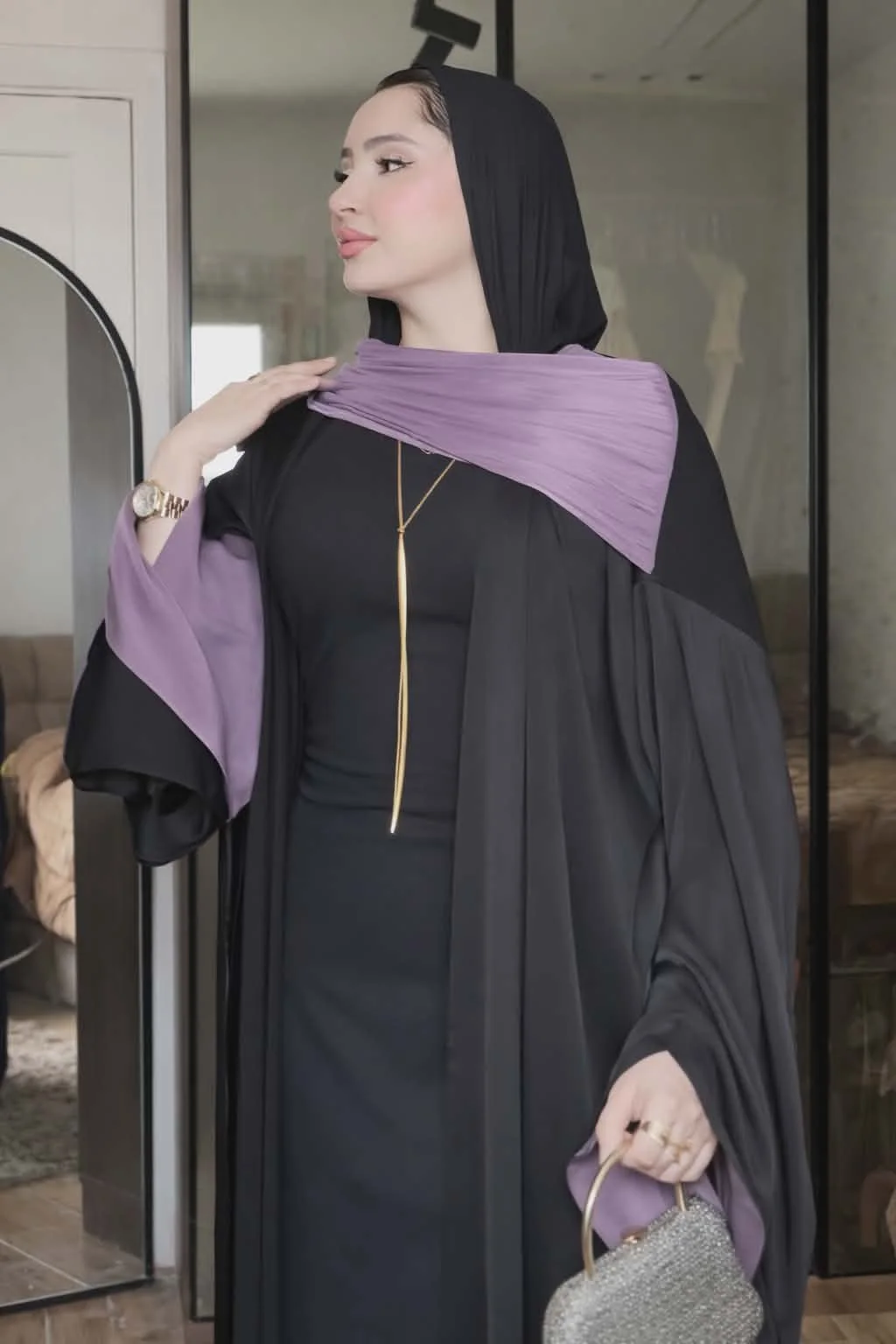 عباية الهيبة 2026 ✨من قطعتين (عباية +روبة ) بافخم انواع الاقمشة