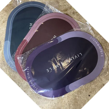 3 قطع سجادة ماصة للماء ومضادة للانزلاق (ألوان عشوائية)