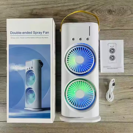 مروحة رش مزدوجة الطرف منزلية – DualCool Mist Fan 2X   2025