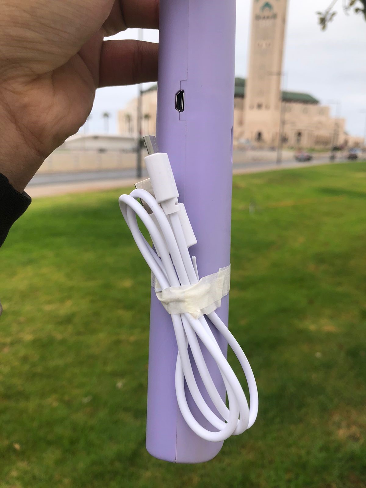 مضرب البعوض الكهربائي 2 في 1 مع شحن USB وقابل للتعديل 🦟💡