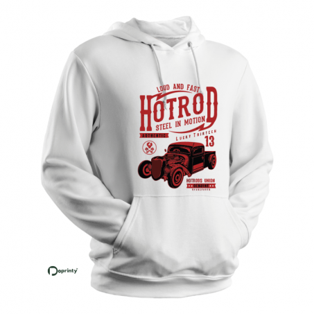 Capuche Hotroad Car blanc