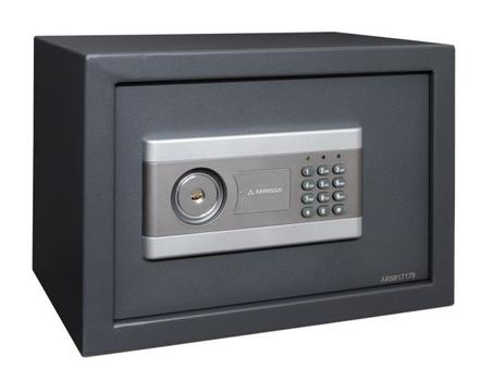 Arregui stylo 19010-s2 caja fuerte cerradura codigo + llave, 25x35x25cm 15l