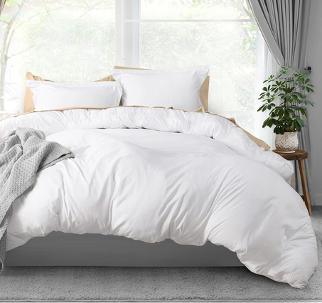 مجموعة غطاء لحاف Utopia Bedding — غطاء لحاف بتصميم أنيق + مخدّتان بحجم الملكة، قفل سحاب — قماش مقاوم للتجاعيد والبهتان