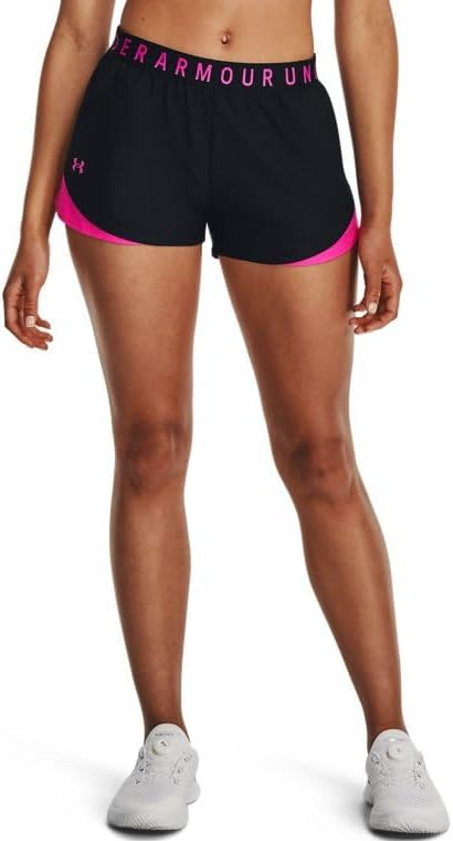 شورت رياضي نسائي Under Armour – بوليستر أسود – مثالي للتمارين الرياضية