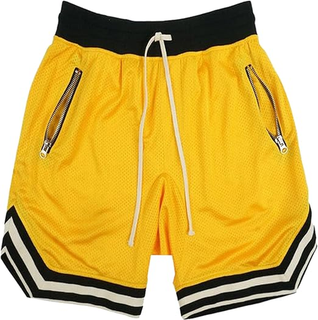 شورت كرة السلة من دريس سيسي للرجال – شورت رياضي خفيف سريع الجفاف مع جيوب بسحاب