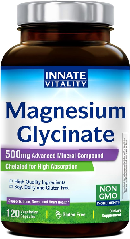غليسينات المغنيسيوم فيتاليتى – مكمل غذائي غني بالمغنيسيوم عالي الامتصاص، لدعم الصحة العامة والعضلية