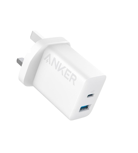 شاحن أنكر USB-C للآيفون، آيباد برو، آيربودز، سامسونج، وهواوي، بمنفذين