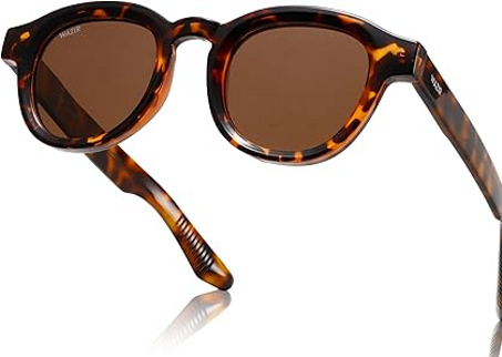 نظارات شمسية دائرية كلاسيكية وازدر – تصميم فاخر ومستقطبة للحماية من الأشعة فوق البنفسجية 100% للرجال والنساء