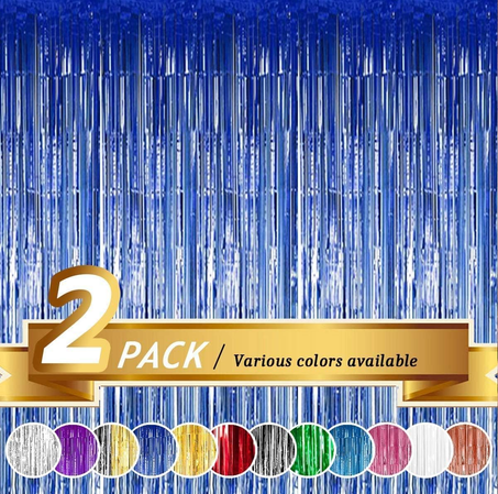 ستارة فويل زرقاء معدنية لتزيين الحفلات