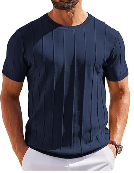 قميص رجالي كاجوال برقبة دائرية كوفاندي – خامة ناعمة وتصميم عصري مثالي للراحة والأناقة اليومية