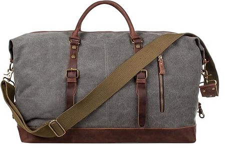 **حقيبة دفل كبيرة للرجال – قماش كتاني متين، سعة 60 لتر، مثالية لعطلات نهاية الأسبوع وصالة الألعاب الرياضية