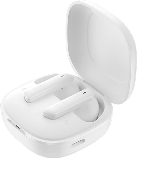 سماعات أذن QCY HT05 MeloBuds ANC – بلوتوث 5.2، إلغاء ضوضاء متعدد الوضعيات، عمر بطارية حتى 30 ساعة