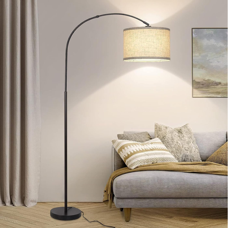 مصباح أرضي LED ALongDeng – 5 مستويات سطوع – 3 درجات حرارة لون – عنق مرن – قابل للتعديل