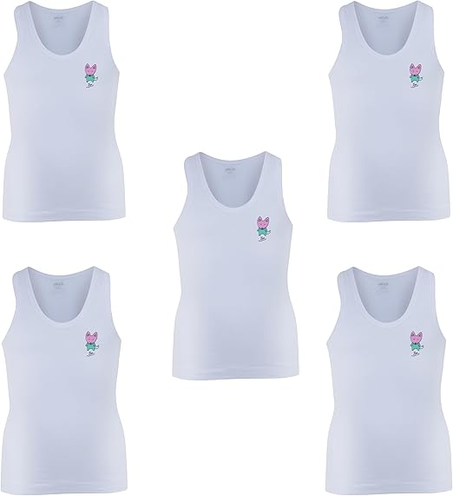 سترة للأولاد من روبا – 100% قطن، عبوة من 5 قطع، ياقة مستديرة، مريحة وخفيفة للأطفال