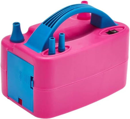 منفاخ هواء كهربائي للبالونات (بفوهتين) – مضخة سريعة محمولة لتعبئة بالونات الهواء والهيليوم بخيارات نفخ متعددة