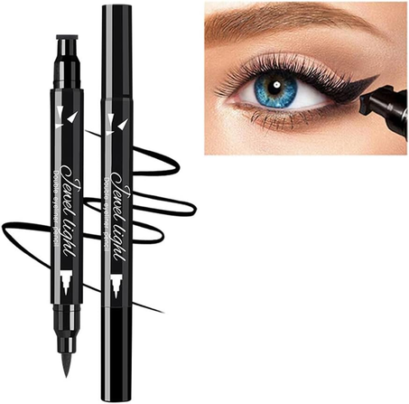 قلم تحديد عيون سائل مزدوج الرؤوس 2 في 1 من لينبل – مقاوم للماء وطويل الأمد، غير لامع