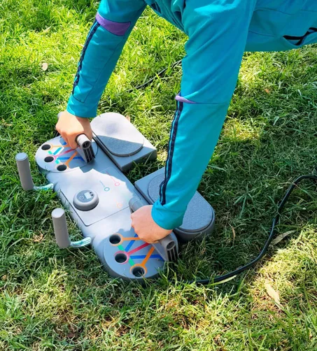 لوح تمارين الضغط 9 في 1 متعدد الوضعيات مع مؤقت رقمي الذكي بالحبال الأصلية