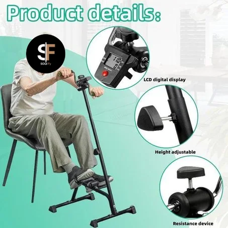 دراجة تمرين إعادة التأهيل 2 في 1 للذراعين والساقين، جهاز تمرين لكبار السن، دراجة تمرين صغيرة